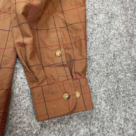 Orvis Mens Size XL Long Sleeve Button Front Brown Plaid 100% Cotton - Picture 5 of 9